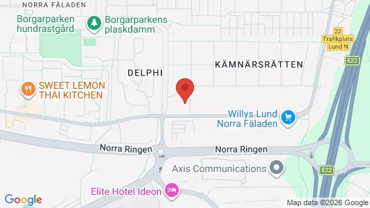 Rooms for rent i Lund - kort over placeringen