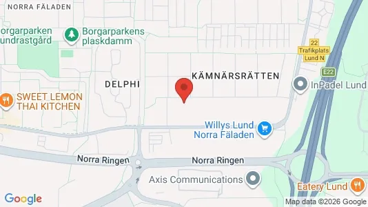 Rooms for rent i Lund - kort over placeringen