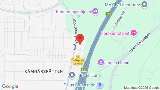 Rooms for rent i Lund - kort over placeringen