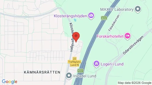 Rooms for rent i Lund - kort over placeringen