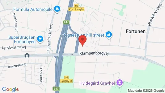 Apartments for rent i Kongens Lyngby - kort over placeringen