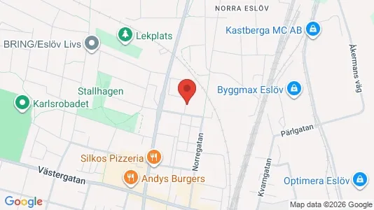 Apartments for rent i Eslöv - kort over placeringen
