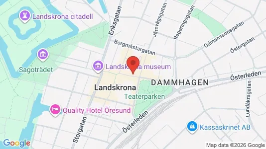 Apartments for rent i Landskrona - kort over placeringen