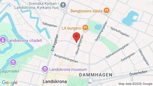 Apartments for rent i Landskrona - kort over placeringen