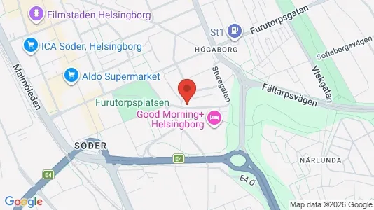 Apartments for rent i Helsingborg - kort over placeringen