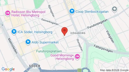 Apartments for rent i Helsingborg - kort over placeringen