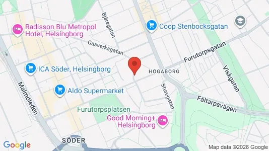 Apartments for rent i Helsingborg - kort over placeringen