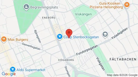 Apartments for rent i Helsingborg - kort over placeringen