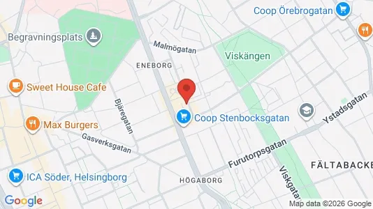 Apartments for rent i Helsingborg - kort over placeringen