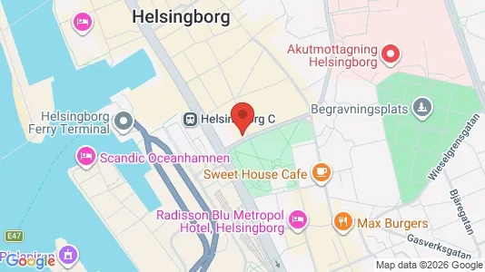 Apartments for rent i Helsingborg - kort over placeringen