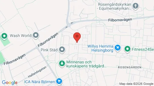Apartments for rent i Helsingborg - kort over placeringen