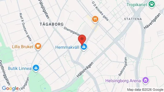 Apartments for rent i Helsingborg - kort over placeringen