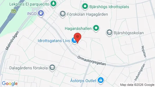 Apartments for rent i Åstorp - kort over placeringen