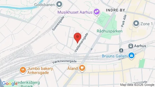 Apartments for rent i Aarhus C - kort over placeringen