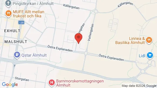 Apartments for rent i Älmhult - kort over placeringen