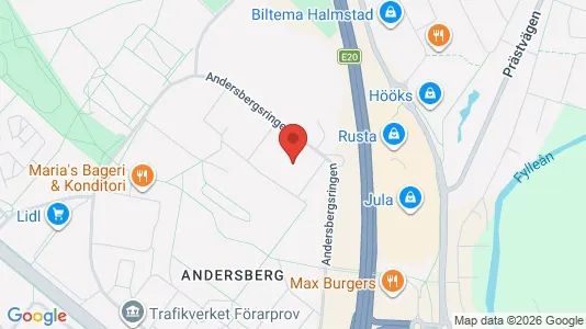 Apartments for rent i Halmstad - kort over placeringen