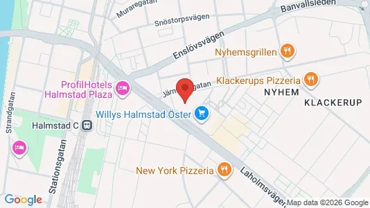 Apartments for rent i Halmstad - kort over placeringen