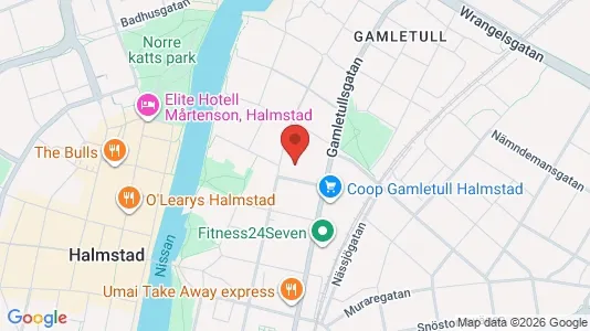 Apartments for rent i Halmstad - kort over placeringen