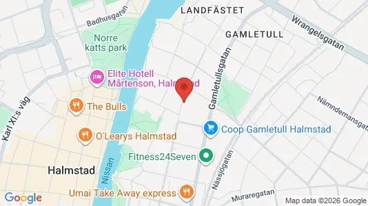 Apartments for rent i Halmstad - kort over placeringen