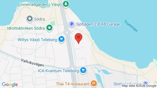 Apartments for rent i Växjö - kort over placeringen