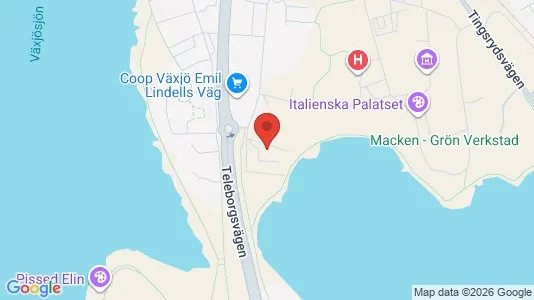 Apartments for rent i Växjö - kort over placeringen
