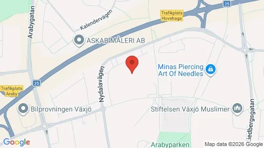 Apartments for rent i Växjö - kort over placeringen
