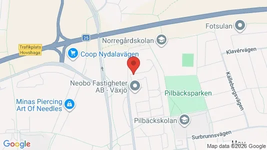 Apartments for rent i Växjö - kort over placeringen