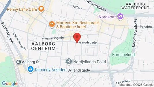 Apartments for rent i Aalborg Center - kort over placeringen