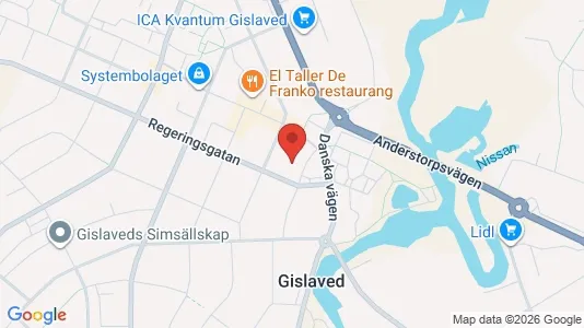 Apartments for rent i Gislaved - kort over placeringen