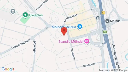 Apartments for rent i Mölndal - kort over placeringen