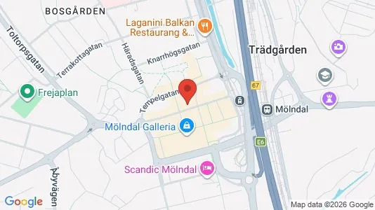 Apartments for rent i Mölndal - kort over placeringen