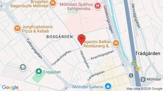 Apartments for rent i Mölndal - kort over placeringen