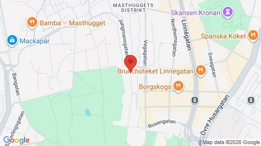 Apartments for rent i Majorna-Linné - kort over placeringen