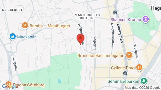 Apartments for rent i Majorna-Linné - kort over placeringen