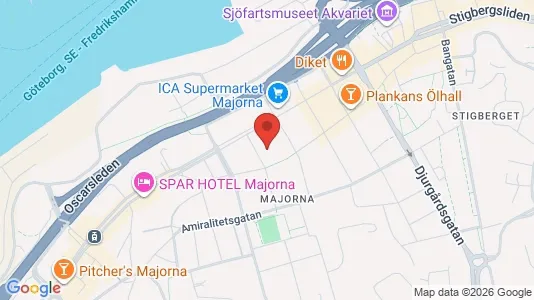 Apartments for rent i Majorna-Linné - kort over placeringen