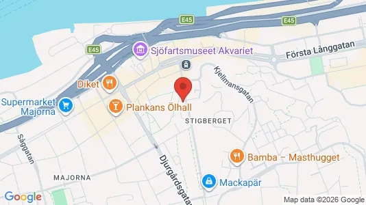 Apartments for rent i Majorna-Linné - kort over placeringen