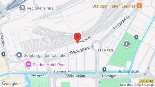 Apartments for rent i Gothenburg City Centre - kort over placeringen