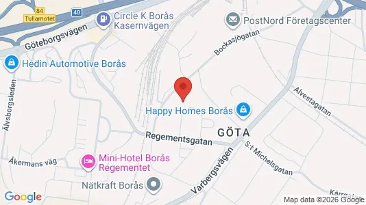 Apartments for rent i Borås - kort over placeringen