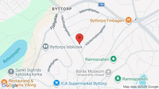 Apartments for rent i Borås - kort over placeringen