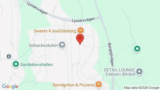 Apartments for rent i Gothenburg East - kort over placeringen