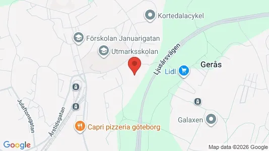 Apartments for rent i Gothenburg East - kort over placeringen