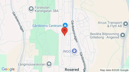 Apartments for rent i Angered - kort over placeringen