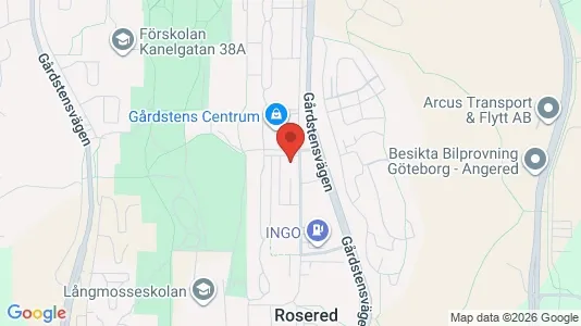 Apartments for rent i Angered - kort over placeringen