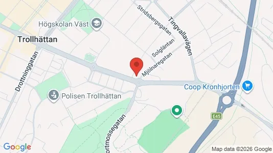 Rooms for rent i Trollhättan - kort over placeringen