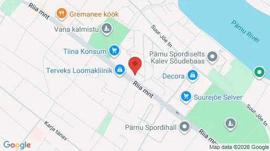 Apartments for rent i Pärnu - kort over placeringen