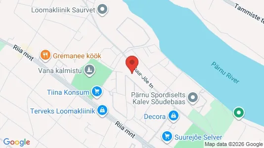 Apartments for rent i Pärnu - kort over placeringen
