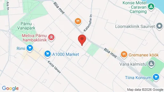 Apartments for rent i Pärnu - kort over placeringen