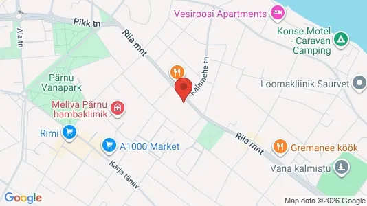 Apartments for rent i Pärnu - kort over placeringen