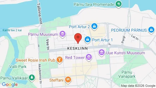 Apartments for rent i Pärnu - kort over placeringen