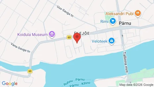 Apartments for rent i Pärnu - kort over placeringen